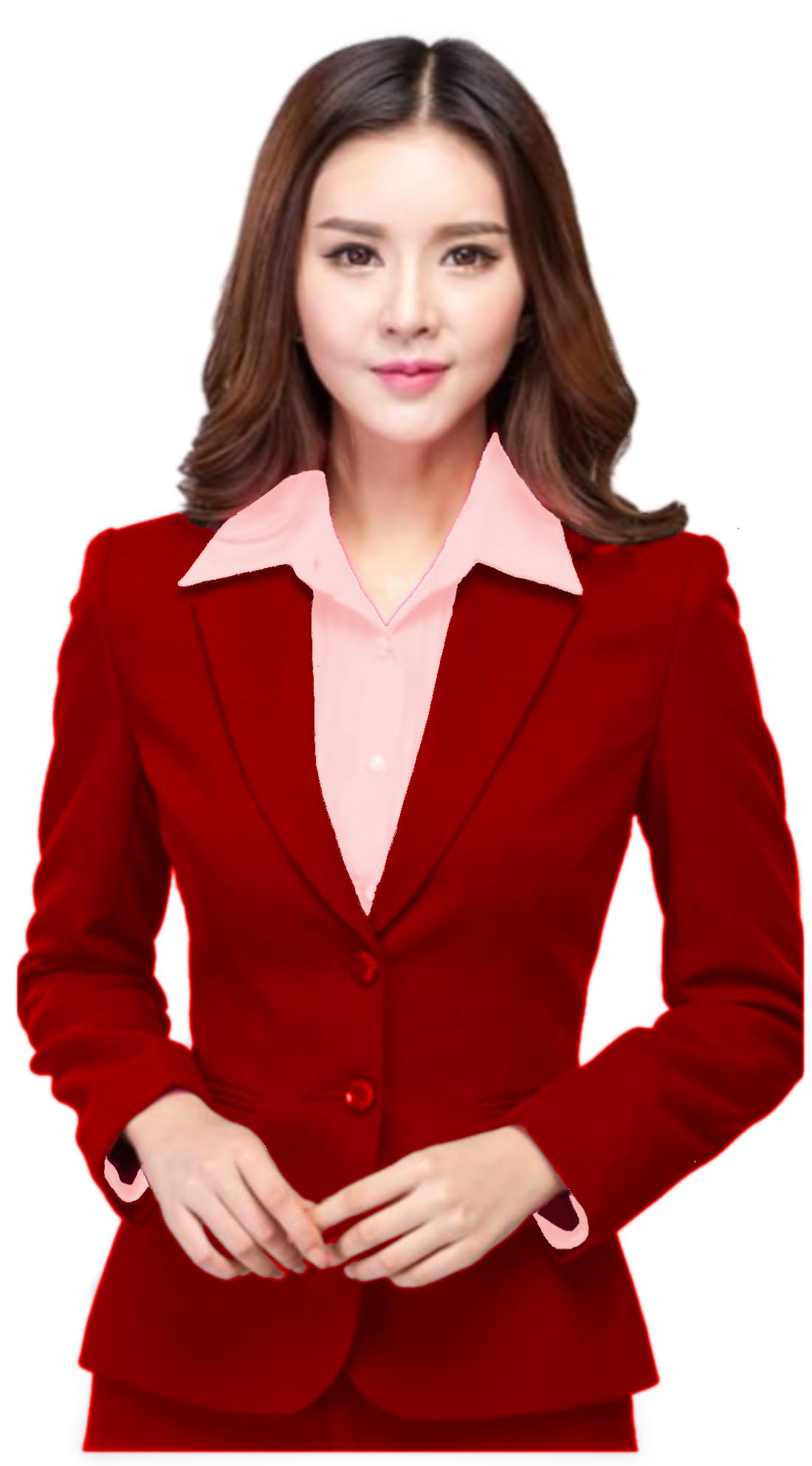 procent Red Women's Formal Blazer-picture-22