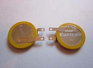 2 x CR2025 with 5mm Tabs/Pins Eunicell Lithium Battery - 3V CMOS Backup Mother Boards PDA