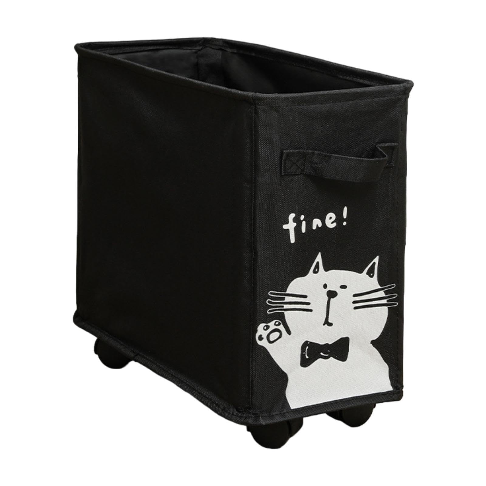 Under Desk Utility Cart Mobile Rolling Cart for Kitchen Bedroom Dining Room Black-image-43