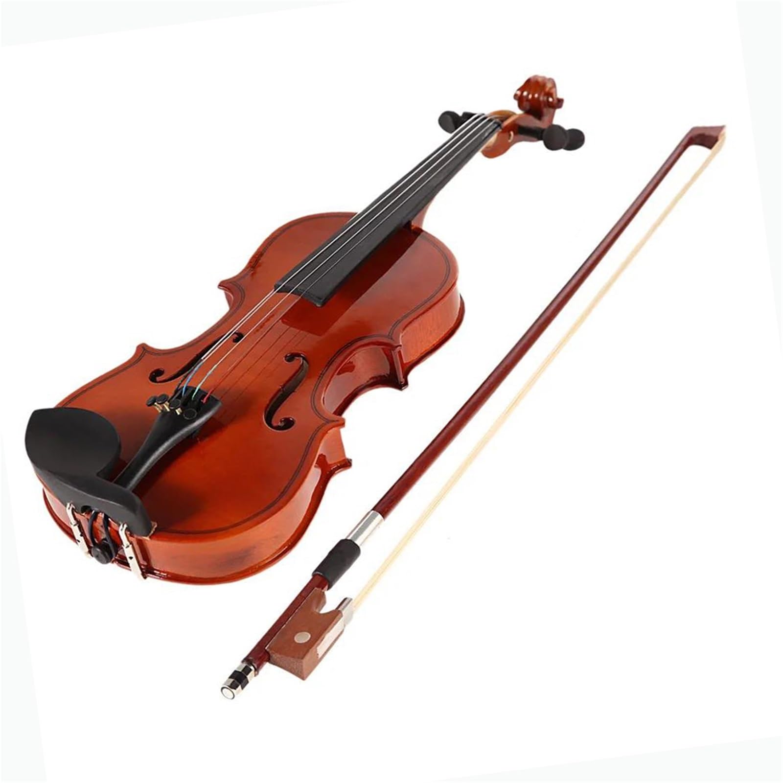 Kit Di Violino Professionale Violino 4/4 Violino Professionale In Legno Massello Con Accordatore Per Arco Strage Box Accessori Per Strumenti Musicali(Brown)