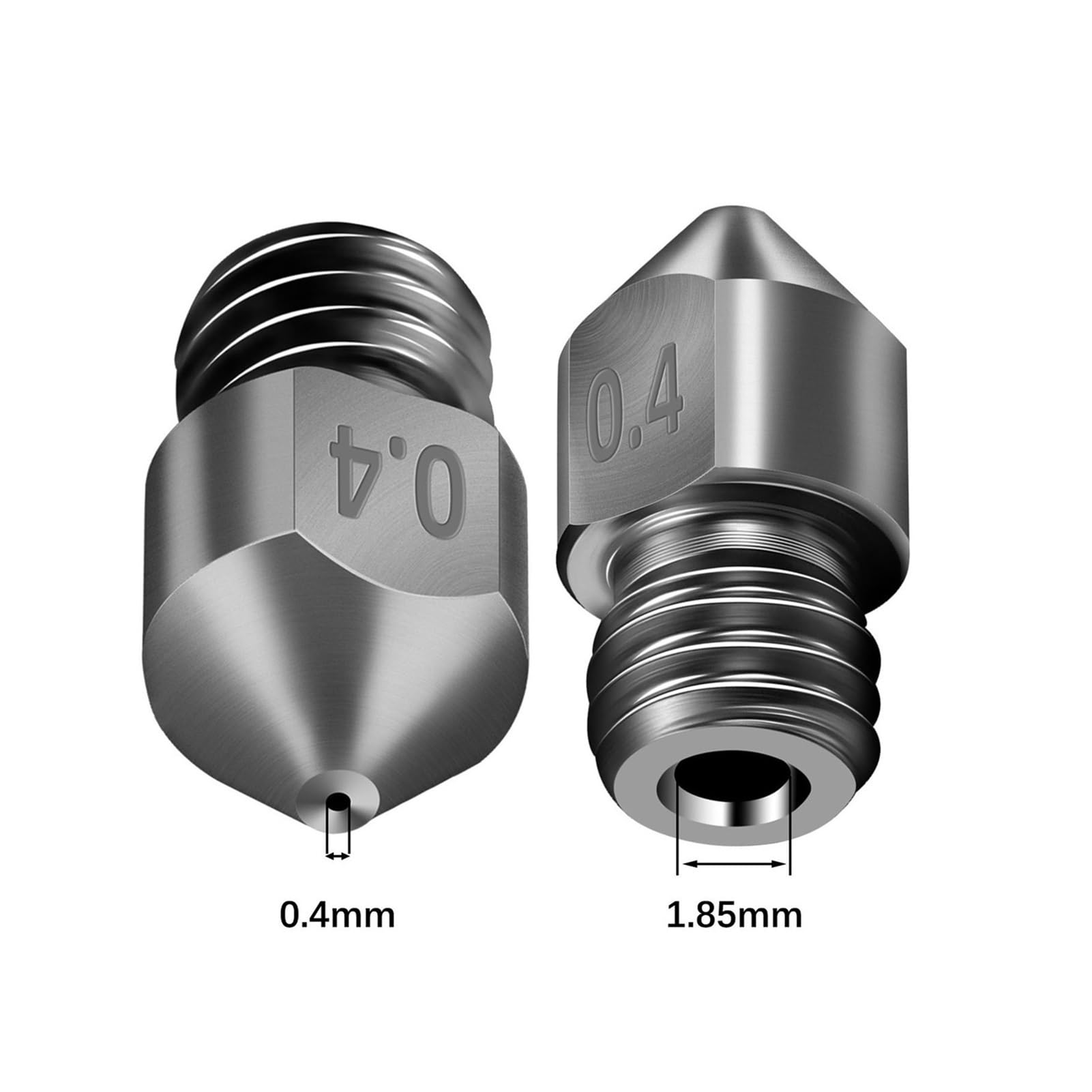 3 szt. dysz ze stali hartowanej, akcesoria do drukarek 3D, dysza wytłaczająca V5/V6 odporna na zużycie, materiały eksploatacyjne 1,75 mm