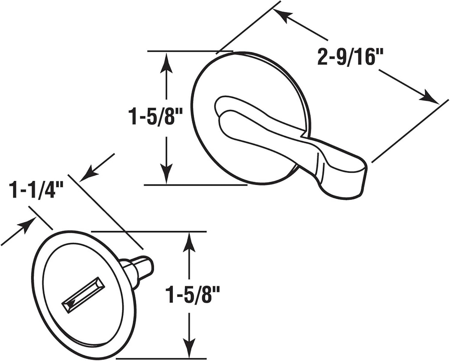 Prime-Line 658-8759 Concealed ADA Latch Lever Set, Diecast Zamak Construction, Chrome Plated (Single Pack)