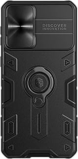 Nillkin camshield armor hard back shockproof cover with ring holder for samsung galaxy s21 plus - black