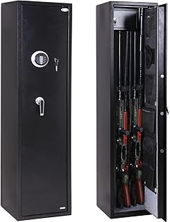 Sponsored Ad - Bafuska Rifle Gun Safe,Quick Access 5-Gun safes for Rifles and Shotguns,Lager Long Gun Safe with Digital Ke...