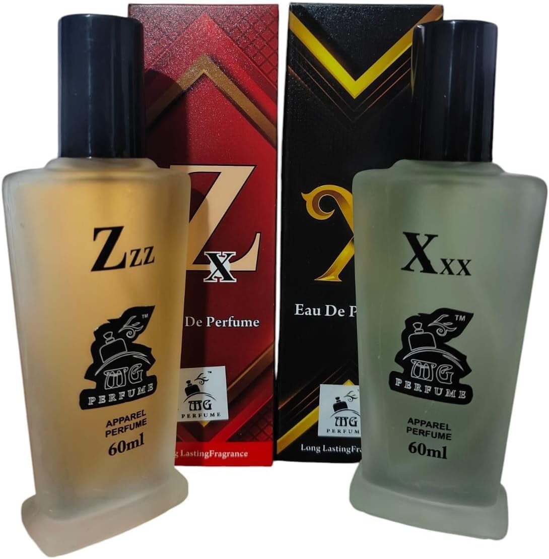 Zzz Zx & Xxx 2X Apparel Perfume Combo 60ml Each | Long Lasting Clothing Fragrance | Fresh & Woody Scent | Premium Perfume Oil for Men