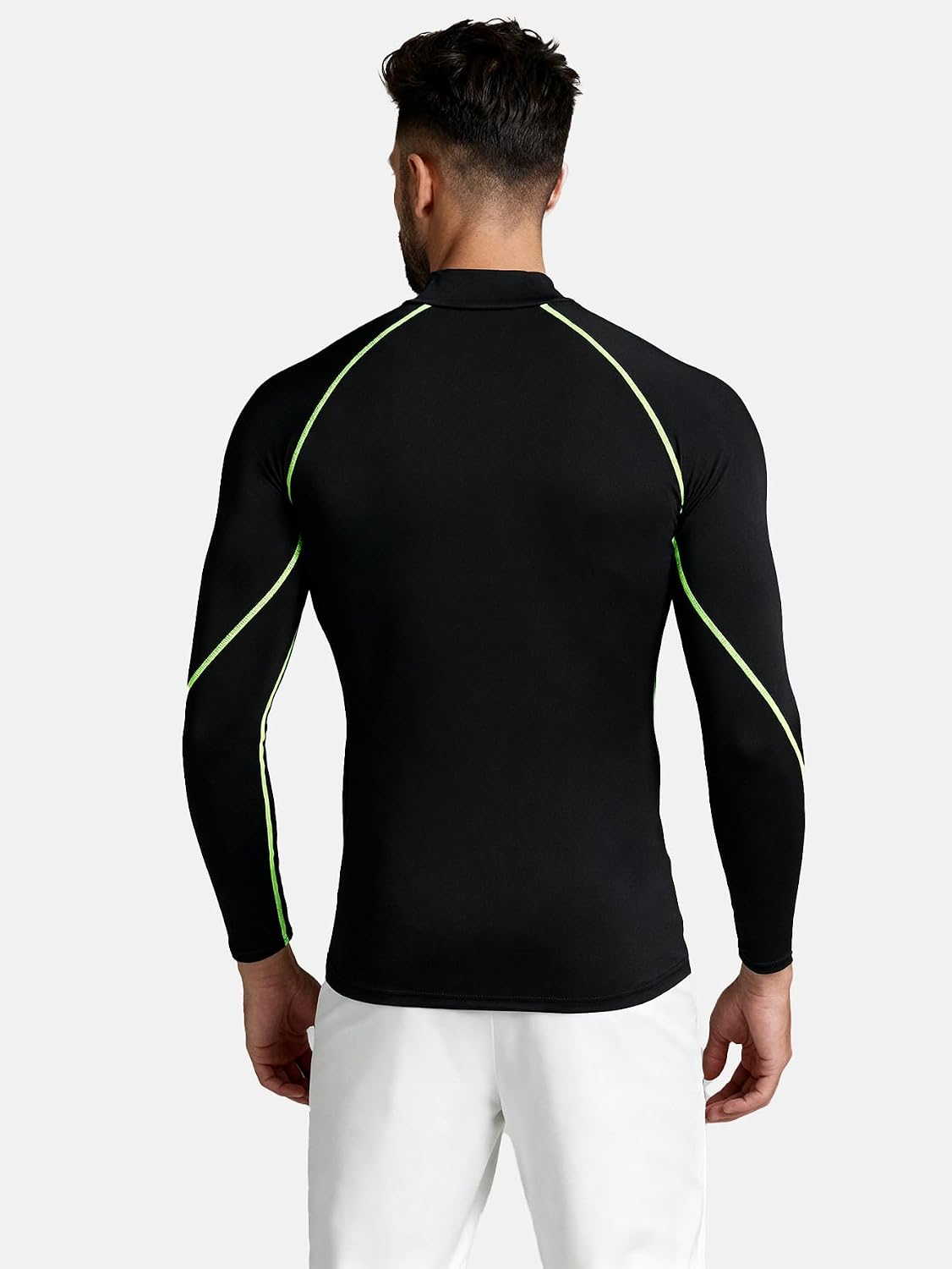 7 Pack Men's Long Sleeve Compression Shirt Mock Neck, Athletic Workout Gym Undershirt Running Base Layer Top