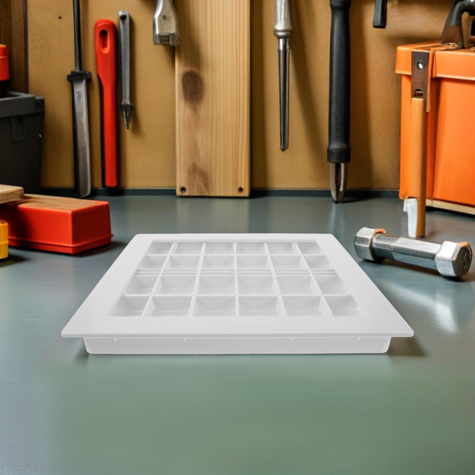 Genérico Desagüe Cuadrado de Piscina 30x30 CM en ABS Blanco para Control
