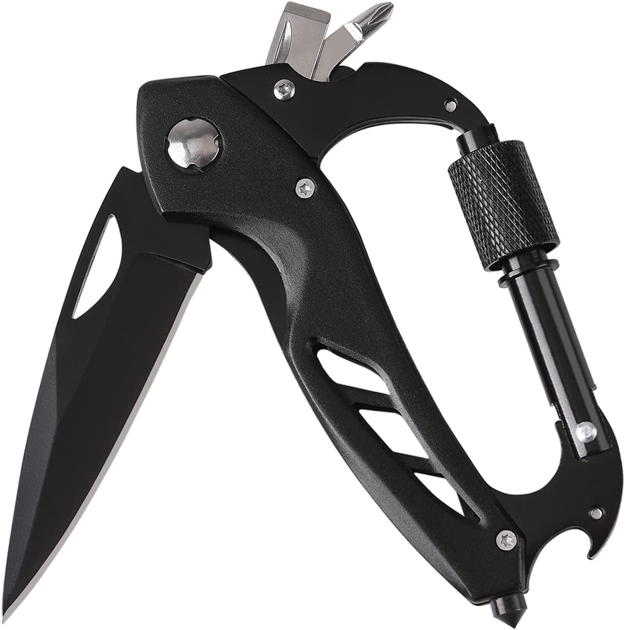 CATO Multitool Carabiner with Folding Pocket Knife,EDC Carabiner