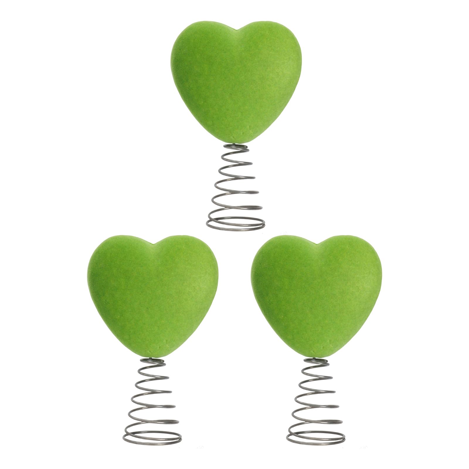 LUCKGONI Flocking Green Heart Tree Toppers Patricks Day Tree Top Ornament for Irish Festival Parties Holiday Decoration Supplies