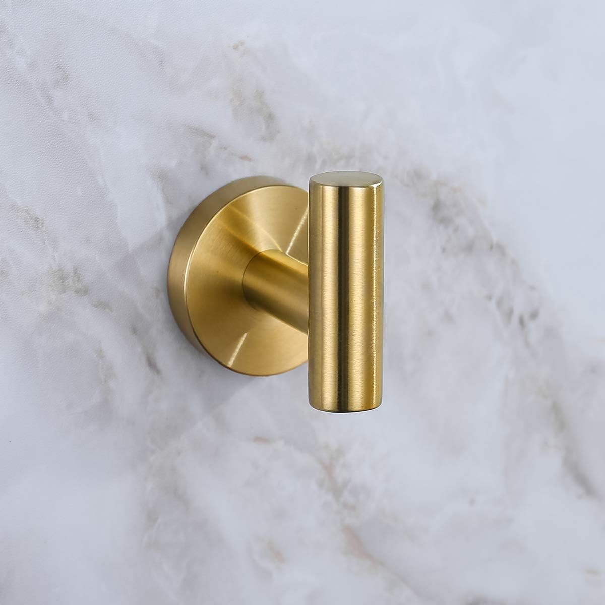 Brushed Gold Stainless Steel Double Robe and Towel Hooks