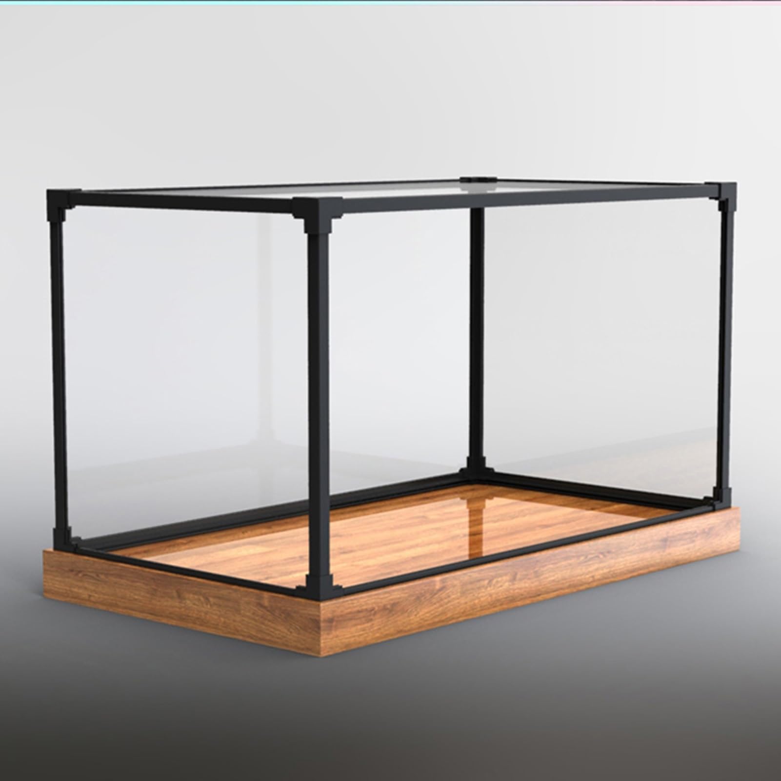 Vetrina Espositiva Scatole Trasparenti Impilabili, Teca Espositiva in Acrilico con Cornice Nera, Grande Contenitore per Modellini di Auto(35x20x20cm(14x8x8in))