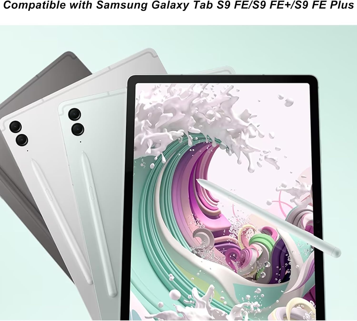 Stylet de Rechange Samsung Galaxy Tab S9 FE S9 FE+ SM-X510 SM-X516B avec Pointes de Stylo Menthe