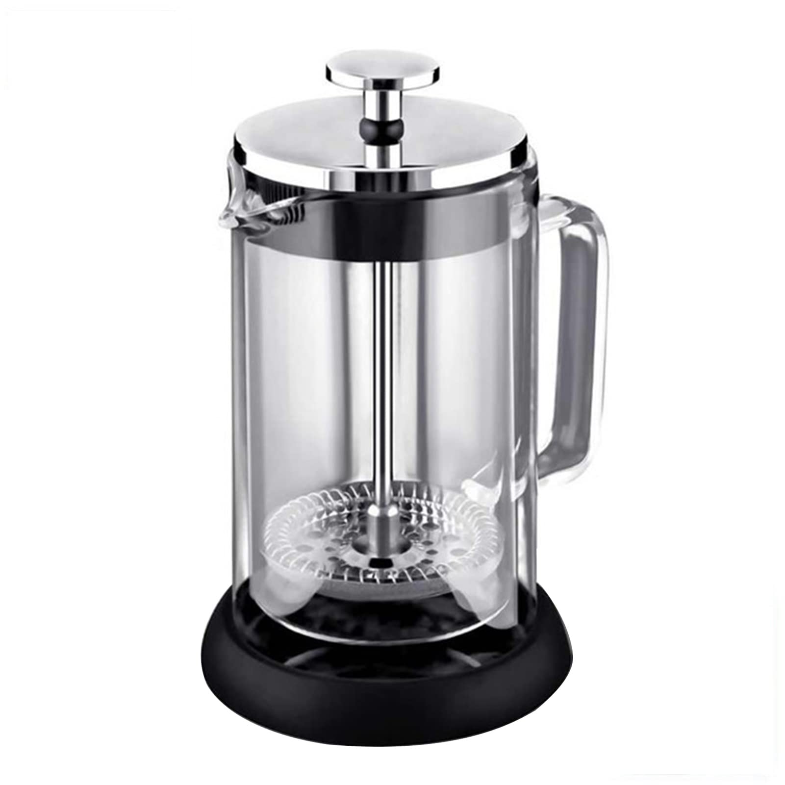 French Press Kaffeebereiter, 304 Durable Edelstahl Hitzebeständige Borosilikatglas Kaffeepresse Teepresse Mit 3 Filtern, Abnehmbar Leicht Zu Reinigen, Kaffeekanne Für Camping Reisegeschenke