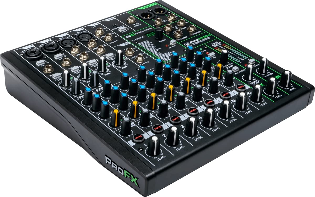 Mackie ProFX10v3 10-Channel Professional Effect Mixer with USB 