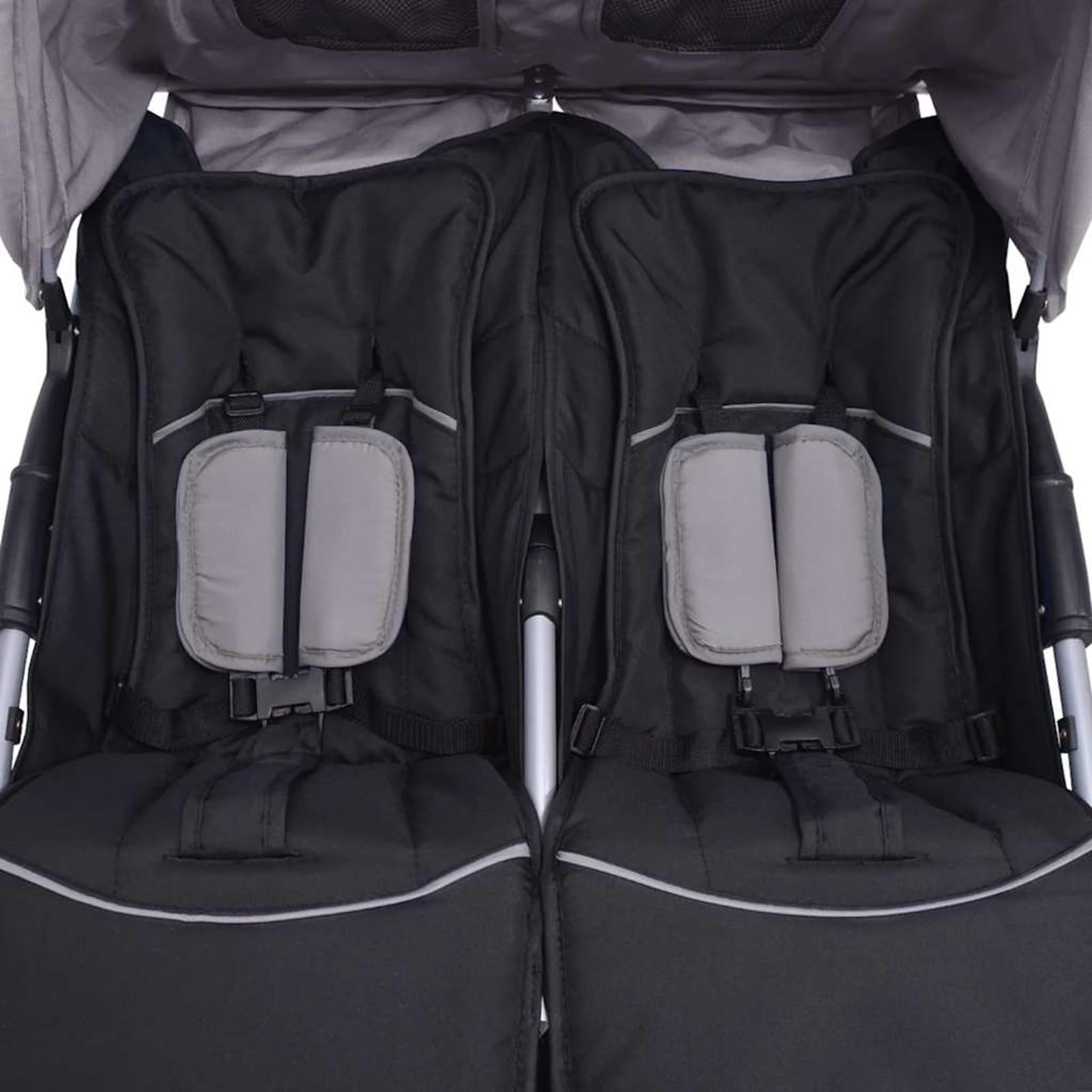 Gecheer Bettlaken 60 x 120 cm, Spannbettlaken für Babys, 60 x 120 cm, Kinderwagen, Stahl, Grau und Schwarz