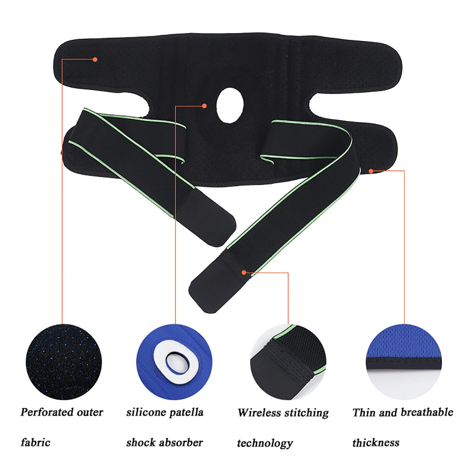 2er-Pack Kniebandage, Verstellbare Kompressions-Kniebandage mit Seitlichen Stabilisatoren und Patella-Gel-Pads, für Arthritis, Muskel-/Gelenkschmerzlinderung, Sport und Laufen,C