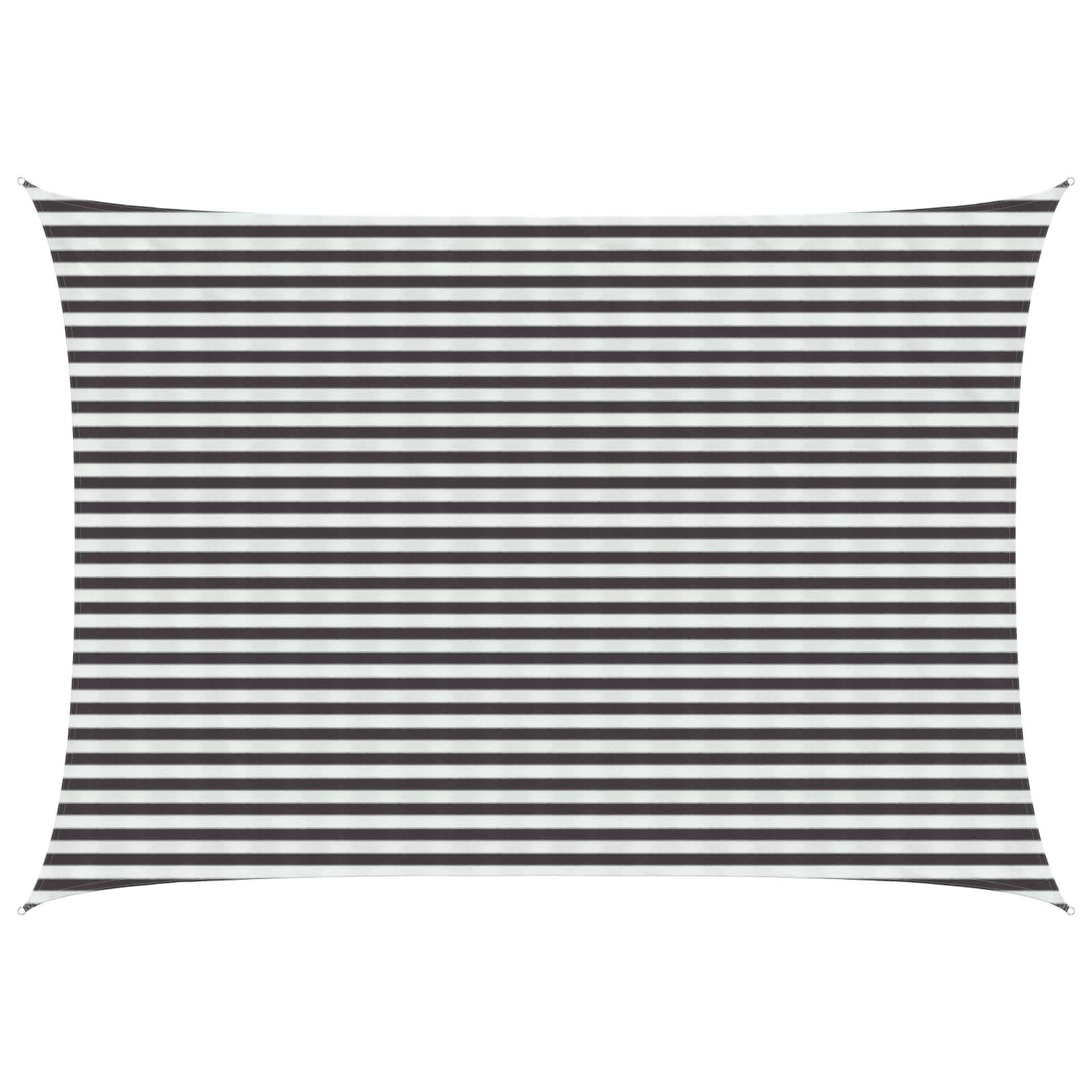 vidaXL Sunshade Sail 3.5 x 5 m HDPE Rectangular Anthracite and White — image 1