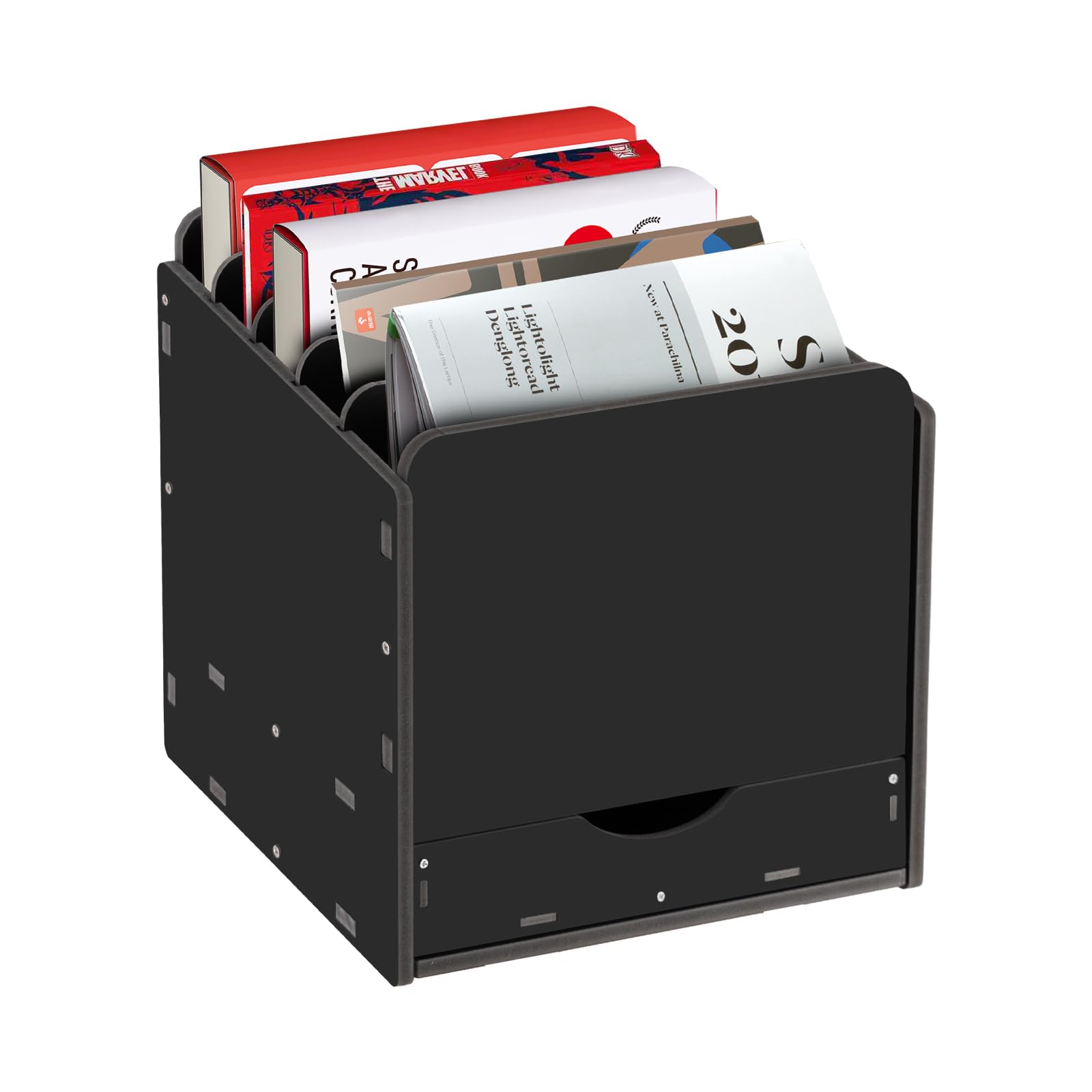 Desktop File Organizer with Drawer, Office Desk Tidy Filing Rack