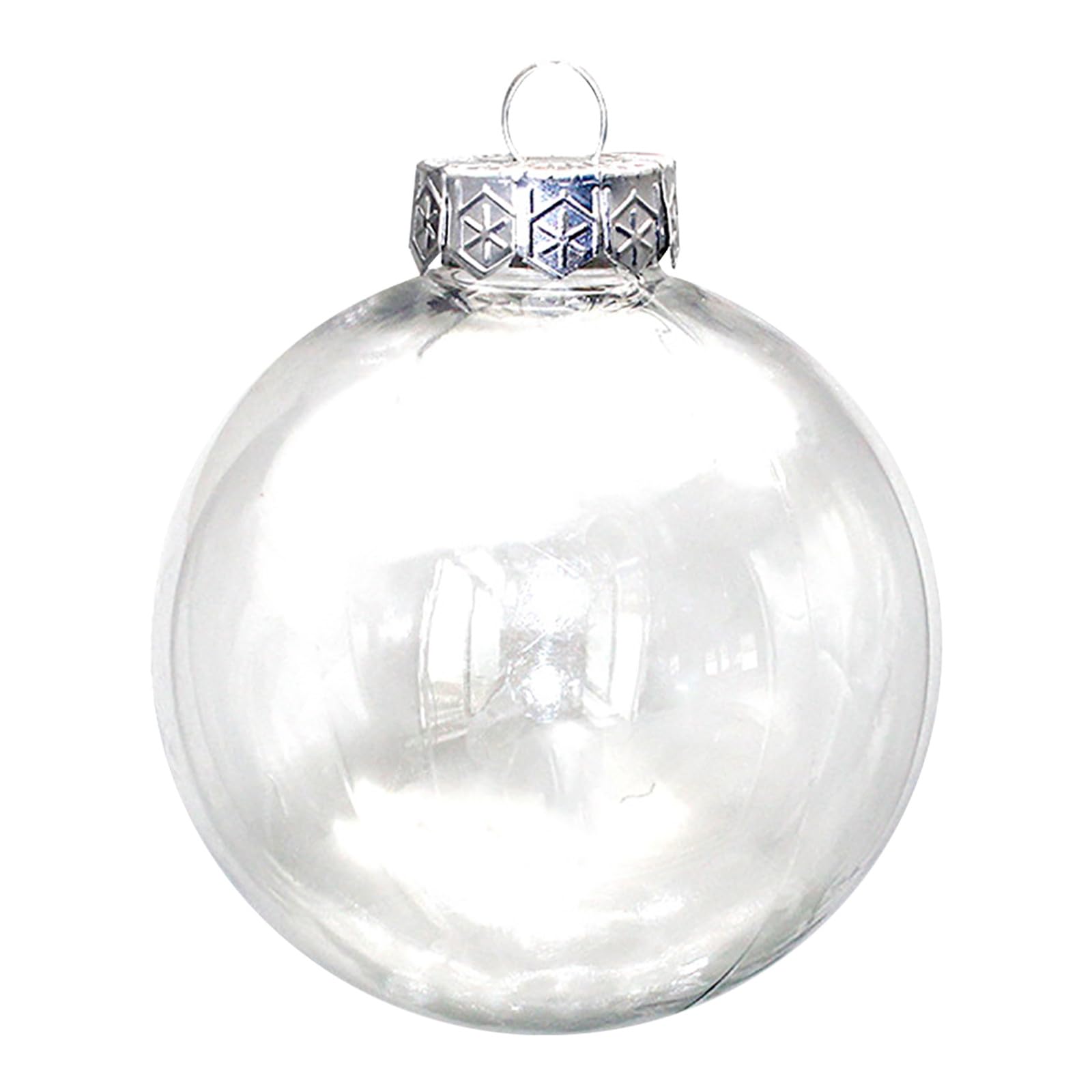 Lot De 12 Boules De Noël Transparentes à Suspendre - 10 Cm