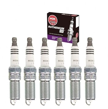 6 pc NGK Ruthenium HX Spark Plugs compatible with Ford F-150 3.5L V6 2011-2019