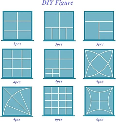 Miniatura 5 de Organizador de cajones de plástico para bricolaje, 8 unidades, divisores de cajones ajustables para el hogar, calcetines, ropa interior, suministros