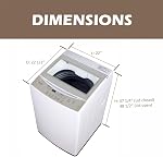 Panda 2.0 Cu.Ft Portable Washing Machine, Fully Automatic Top Load Washer with Drain Pump, 15.6 lbs Capacity, 6 Wash Programs, Stainless Steel Tub, Compact for Apartments & Homes