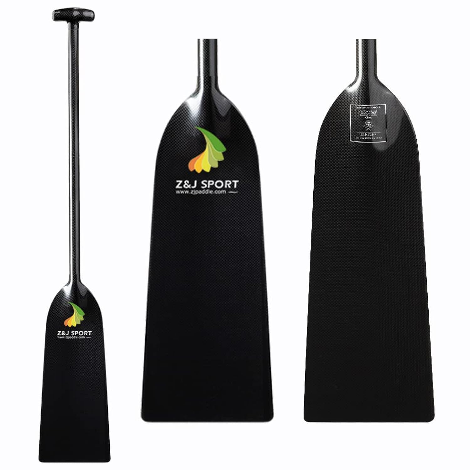 Z&J SPORT Dragon Boat Paddle Carbon Fiber, IDBF Approved Paddle with T Handle for Dragon Boat Paddler, Full Carbon Dragon Boat Paddles for Dragon Boat Team（52”）