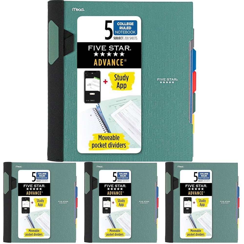 Snapklik.com : Five Star Flex Refillable Notebook + Study App, 1 Inch ...