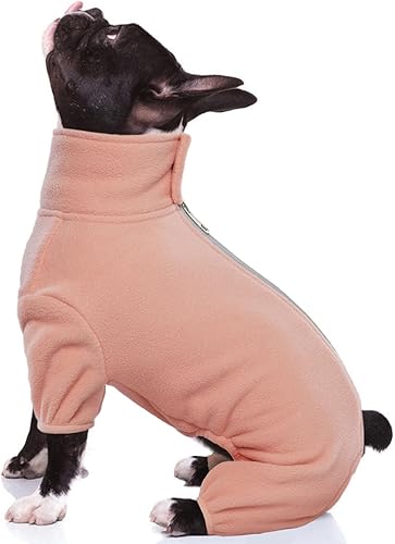 ROZKITCH Abrigo de invierno para perro, pijama de forro polar suave, resistente al viento, reflectante, para clima frío, chaqueta cálida con agujero