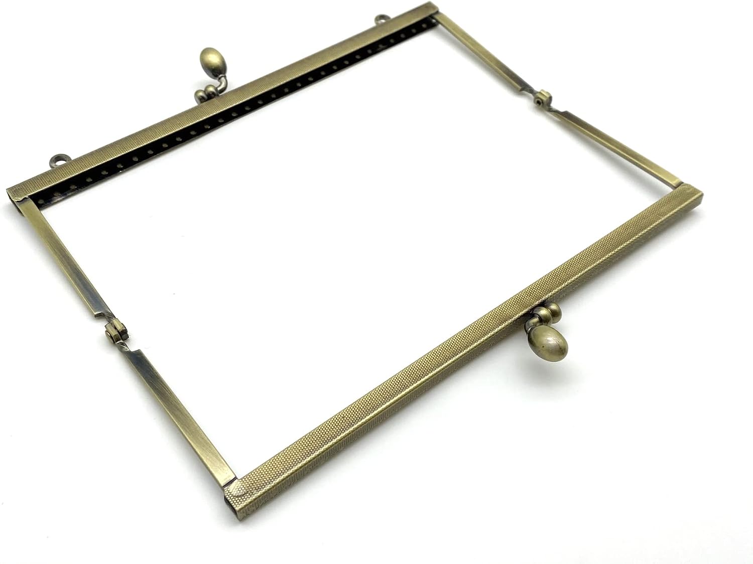 3dancraftit Iron Rectangle Sew on Kiss Clasp Lock Coin Purse Pouch Bag Clutch Frame for Purse Bag Making 7 1/2" x 3" / 19cm x 7.5cm Anti Bronze B34