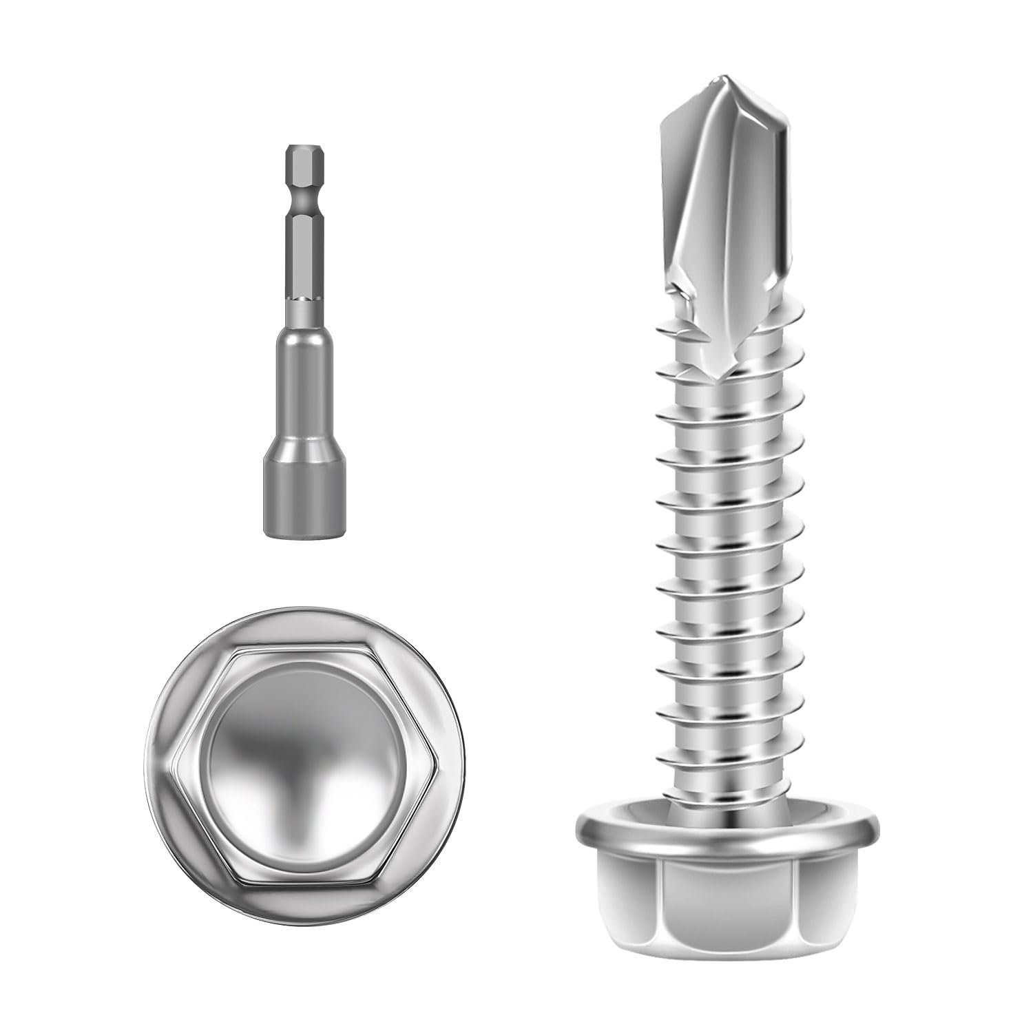 410 Stainless Steel Sheet Metal Screws - 150 PCS -12 410 Stainless Steel Sheet Metal Screws - 150 PCS -12