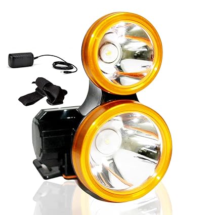 Pick Ur Needs Head Torch Light Rechargeable Dual Mode LED Bright Plus PVC LED Light Head Torch Rechargeable Lamp for Home, Industrial Work wirh Lithium Battery