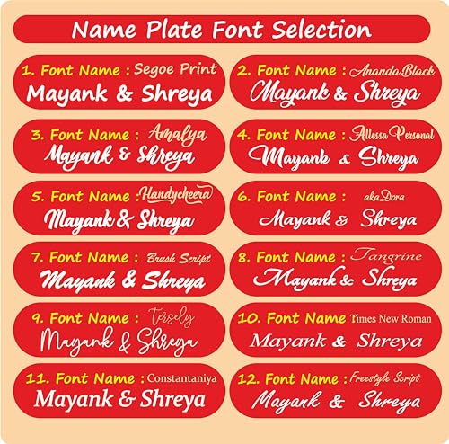 Image of P Arts Personalized Door Name Plate for Home Entrance Round Shaped 10x10 Inch Name plate for home entrance, Door name plates MDF Wood, Black & White (Colorfull-01)