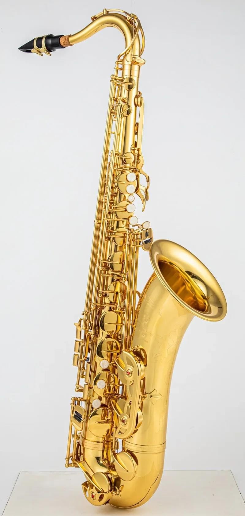 B dur klasyczny saksofon tenorowy profesjonalny instrument dęty drewniany elektroforeza złocenie Saksofon