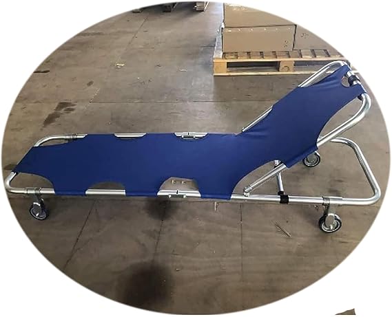 Lightweight Aluminum Alloy Folding Stretchers Folding Stretcher Portable With Wheels, With Wheels And Backrest Medical Emergency Stretcher Bed