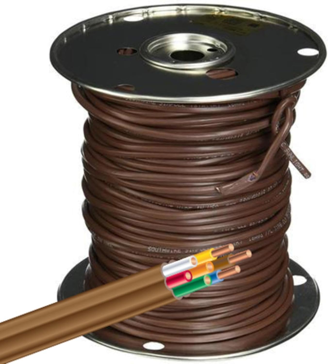 Southwire 64170444 250 ft. 18/7 Brown Solid CU CL2 Thermostat Wire