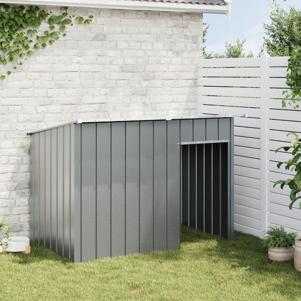 Chenil d'extérieur pour Chien, Enclos Niche Cage pour Chien Métal Niche pour Chien avec Toit Anthracite Acier galvanisé