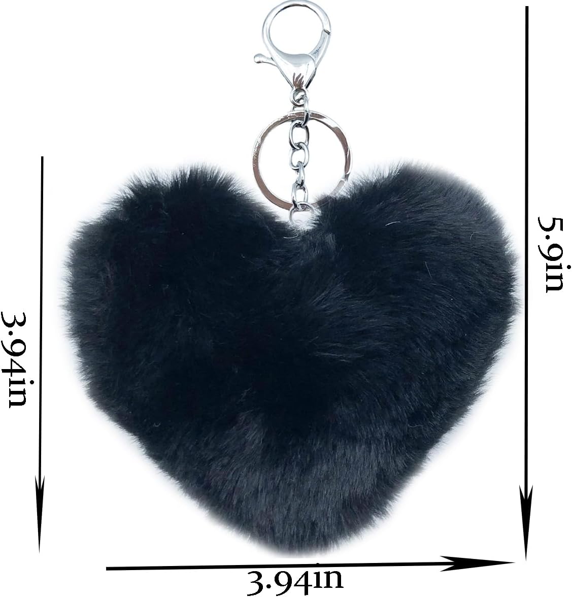 Unpafcxddyig Pom Pom Keychain Artificial Fur Ball Keychains Tote Pendant image 2
