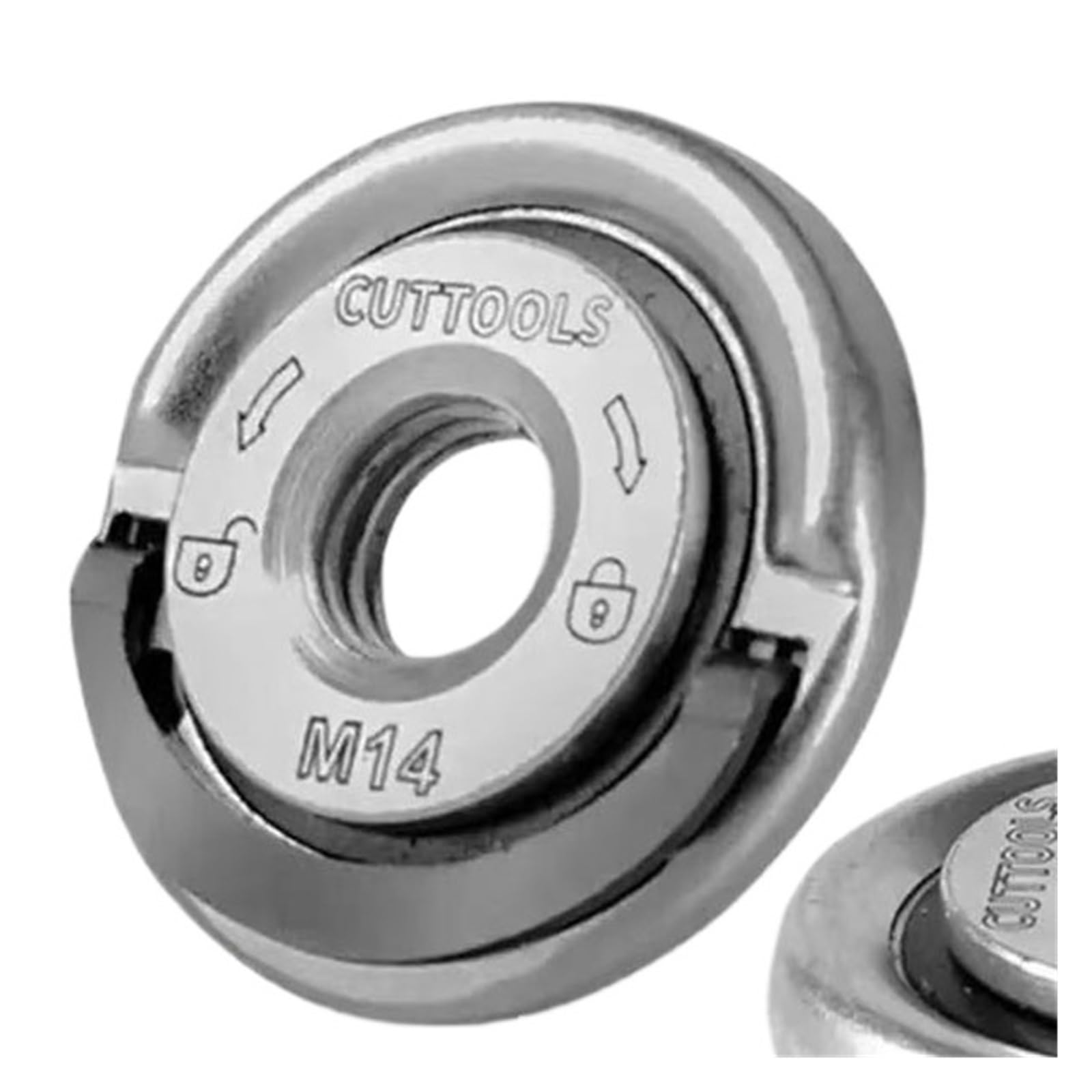 Amoladora de placa de presión autoblocante M10 M14, tuerca con reborde de liberación rápida, herramientas de mandril eléctrico, amoladora angular de rosca Universal M14 M10(5Pcs M10)