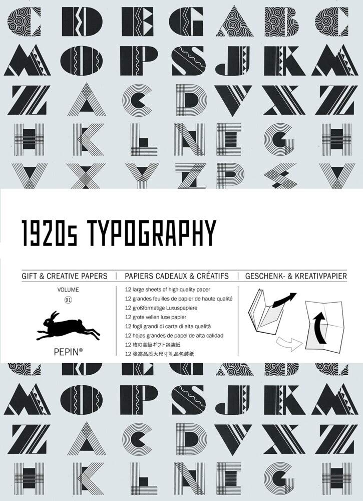 1920s Typography: Gift & Creative Paper Book Vol. 91 (Multilingual Edition)