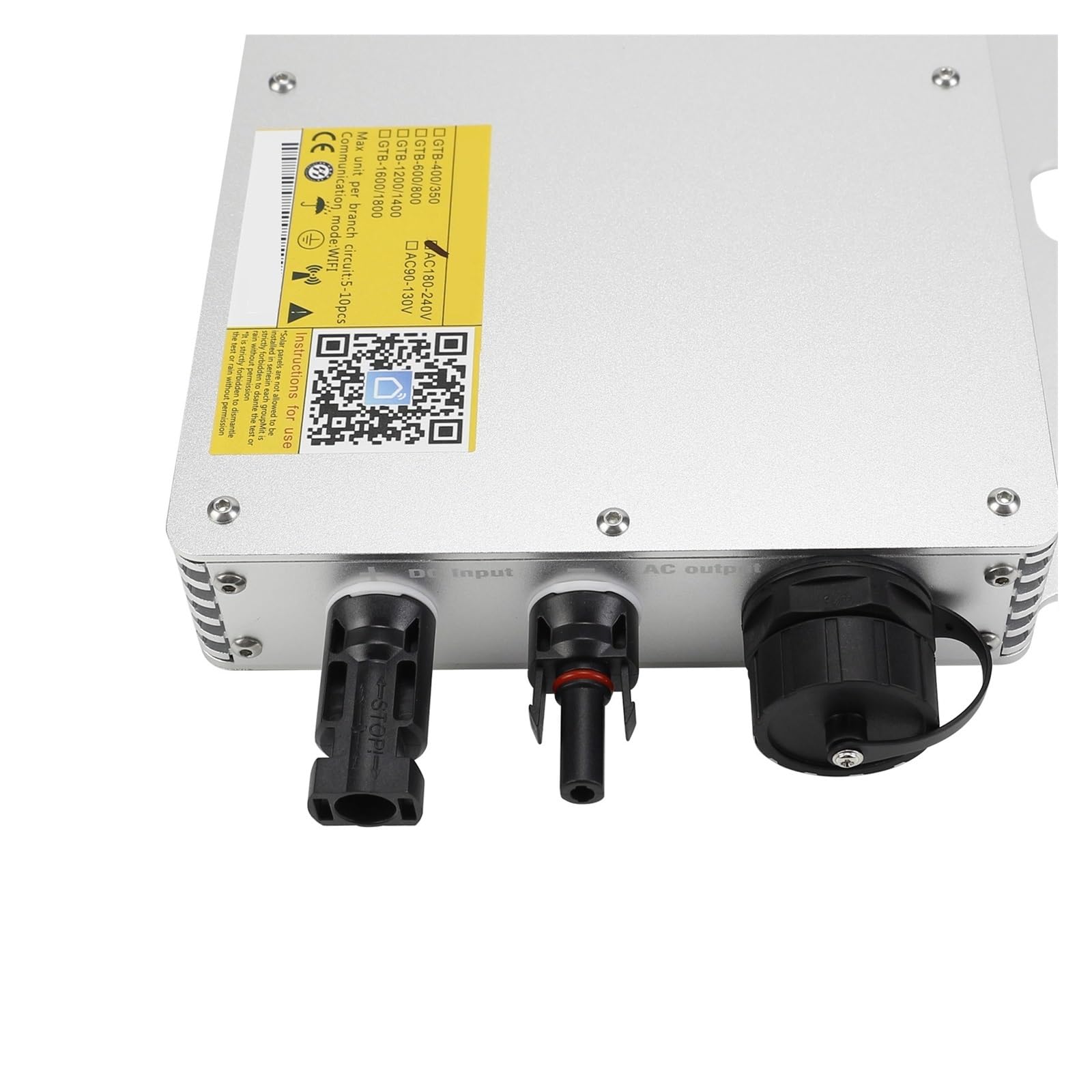 Microinversor Solar 800W 700W Grid Tie Micro Inversor Solar 230VAC Micro Inversor MPPT Operando 20-50V con WiFi Monitor IP65 A Prueba De Agua(Silver 800W)