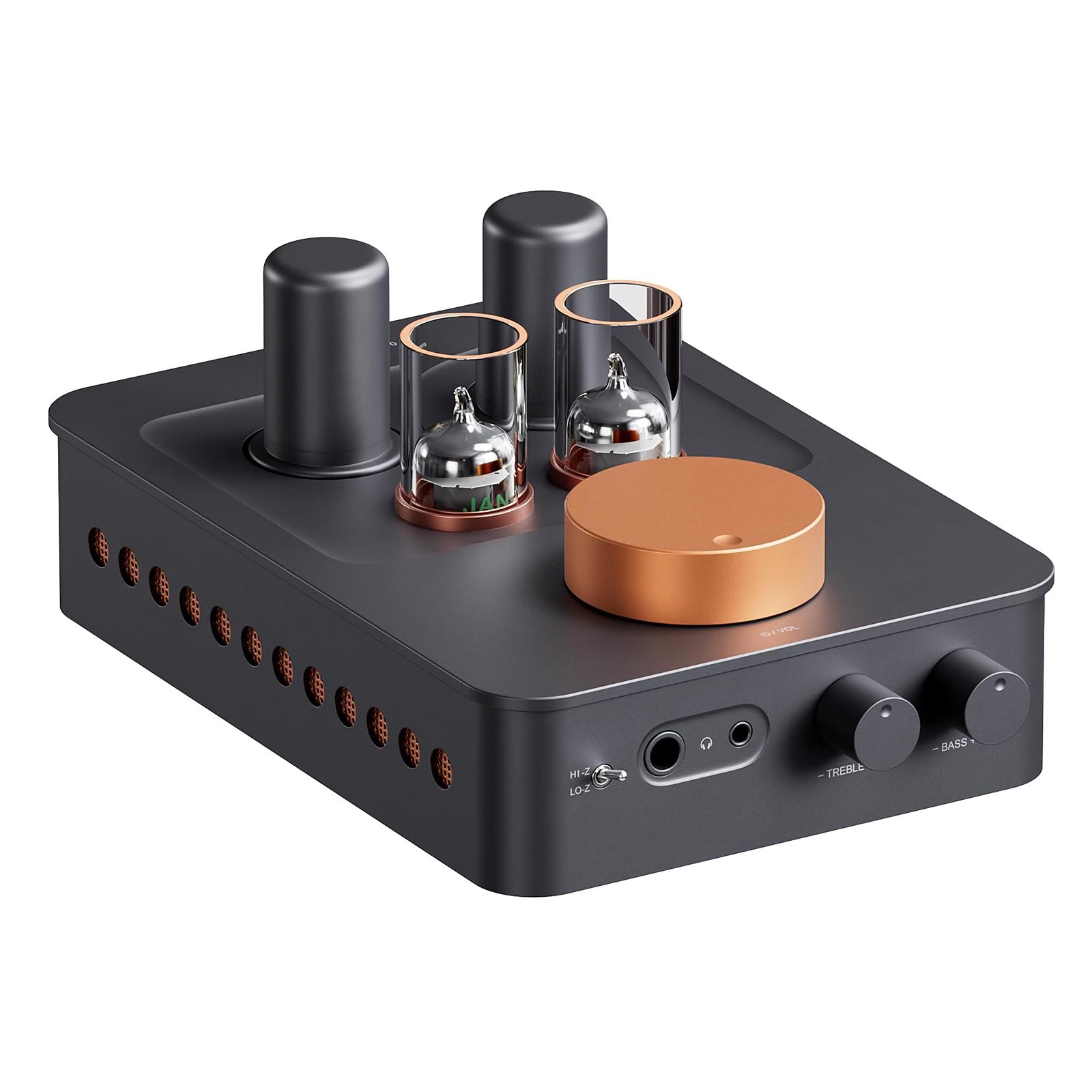 Preamplificador de auriculares de válvulas, amplificador de válvulas de alta fidelidad Clase A, con control de tono, válvulas de vacío 5654W*2 y 6AC7*2, conectores de 3,5 mm y 6,35 mm, para audio (B )