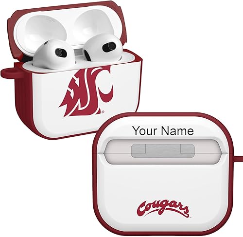 Miniatura 4 de AFFINITY BANDS Washington State Cougars Camo HDX - Funda compatible con Apple AirPods Generación 3 Camo,Champion Series,Clásico,Carmesí