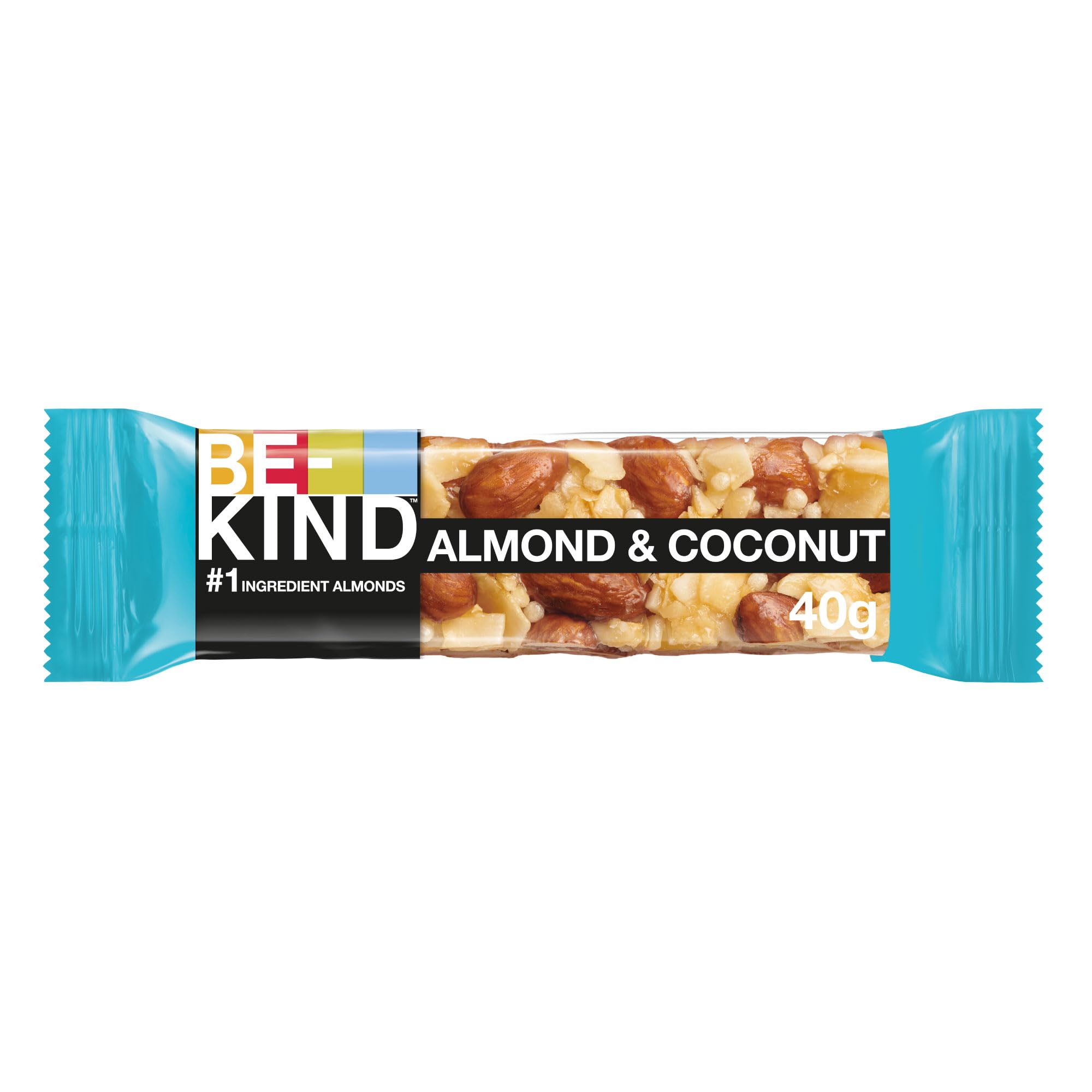 BE KIND Barritas de almendras crujientes y coco, paquete de 12 unidades