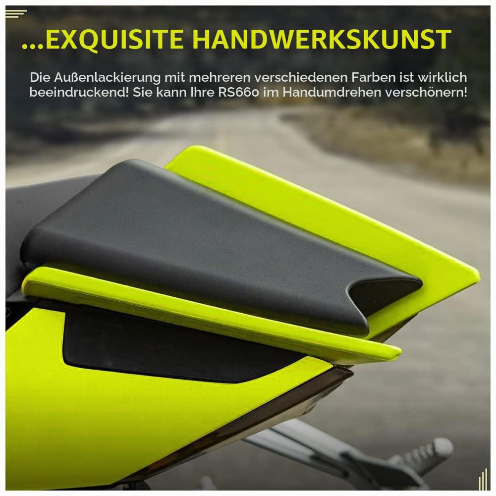 Motorrad Sitzbezug Beifahrersitz Gugel Höcker Verkleidung Heckteil für RS660 RS 660 Tuono660 Tuono 660 (2020-2023) RSV4 1100/Factory (2021-2023) Motorrad modifizierte Teile (Matt-schwarz)