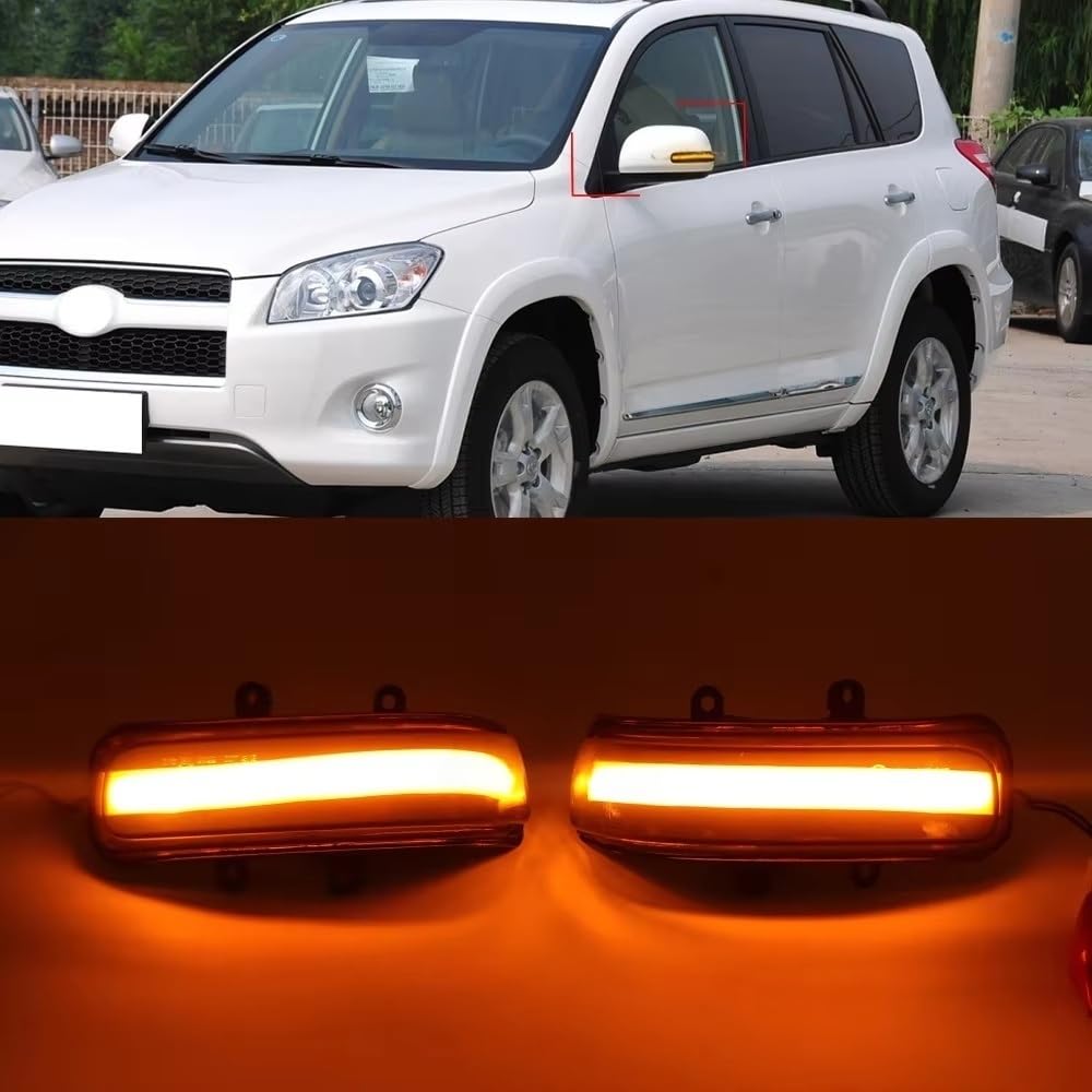 intermitentes laterales LED dinámicos Para Toyota Para RAV4 Para Alphard Para Vellfire Para Senna Para 4Runner Espejo Retrovisor De Señal Giro Flujo