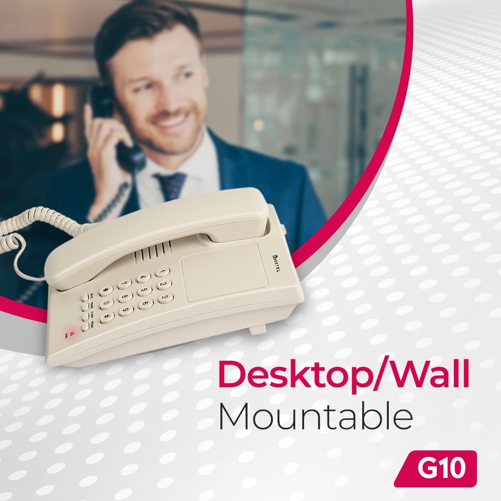 Beetel G10 Newly Launched,Expandable Cordless Landline Phone, Ringer LED Indication, Desk and Wall Mountable, 3 Step Ringer Volume Control, Tone/Puls/Flash/Pause/Redial, TEC Certified (G10 Warm Grey) 27 61vvZQowV5L. SL1000