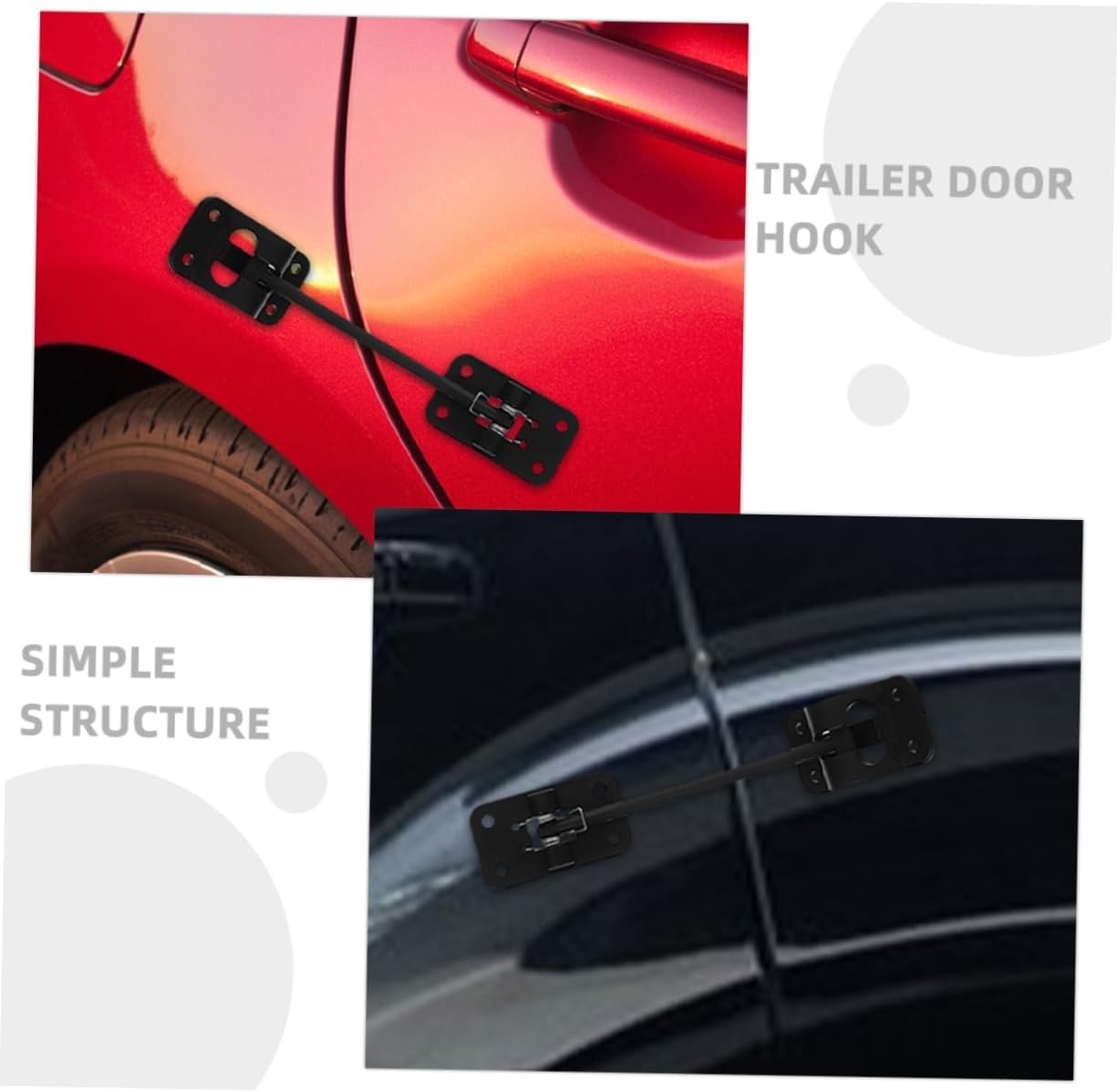 Trailer Hitch ，Car Tow Hook ，1PCS RV Door Latch Holders Sturdy Plastic for Camper and for Travel