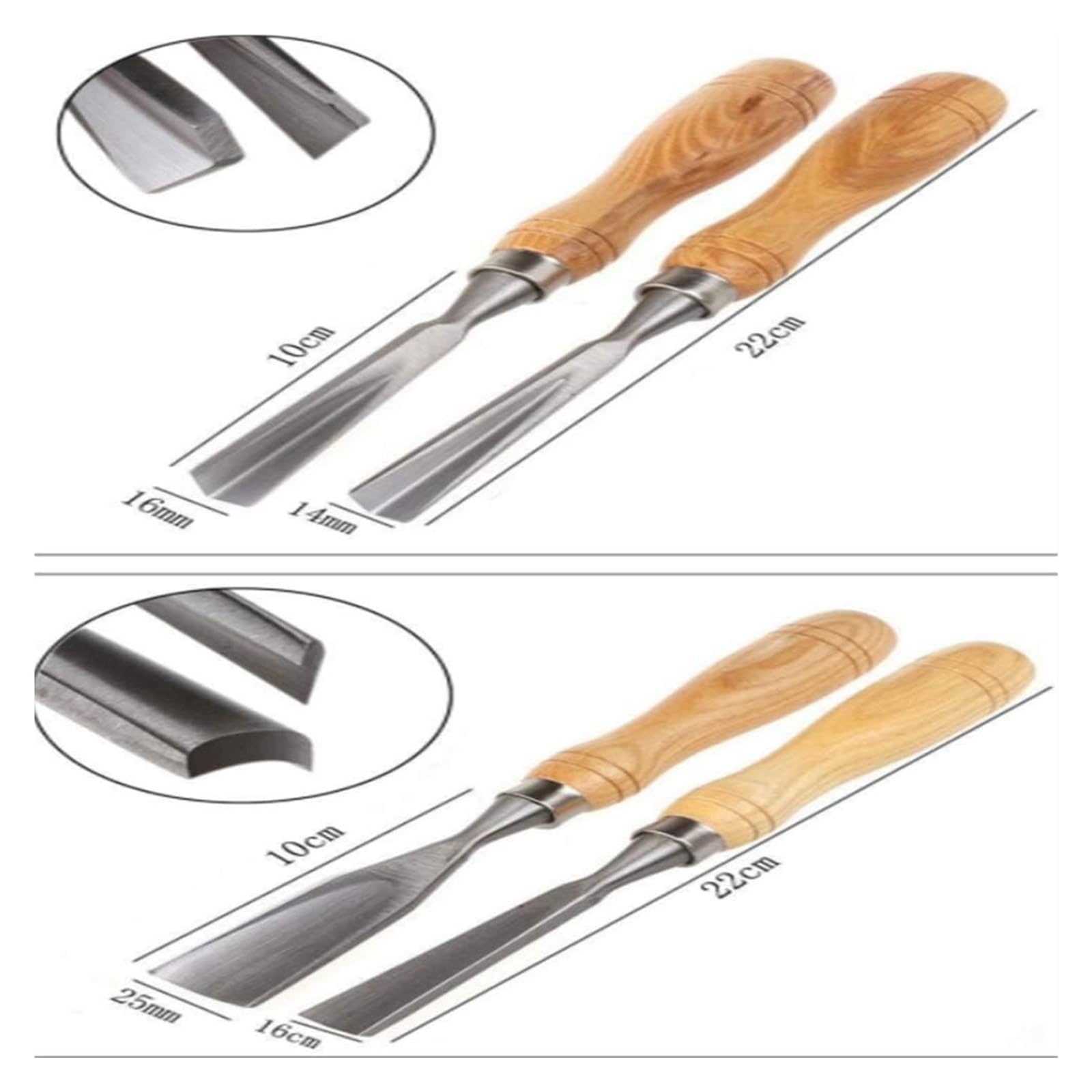 Juego de Cinceles, Juego de Cinceles Profesionales para Tallar Madera, 12 Piezas de Herramientas Afiladas para Trabajar la Madera con Estuche de Transporte, Ideal para Principiantes, Herramie