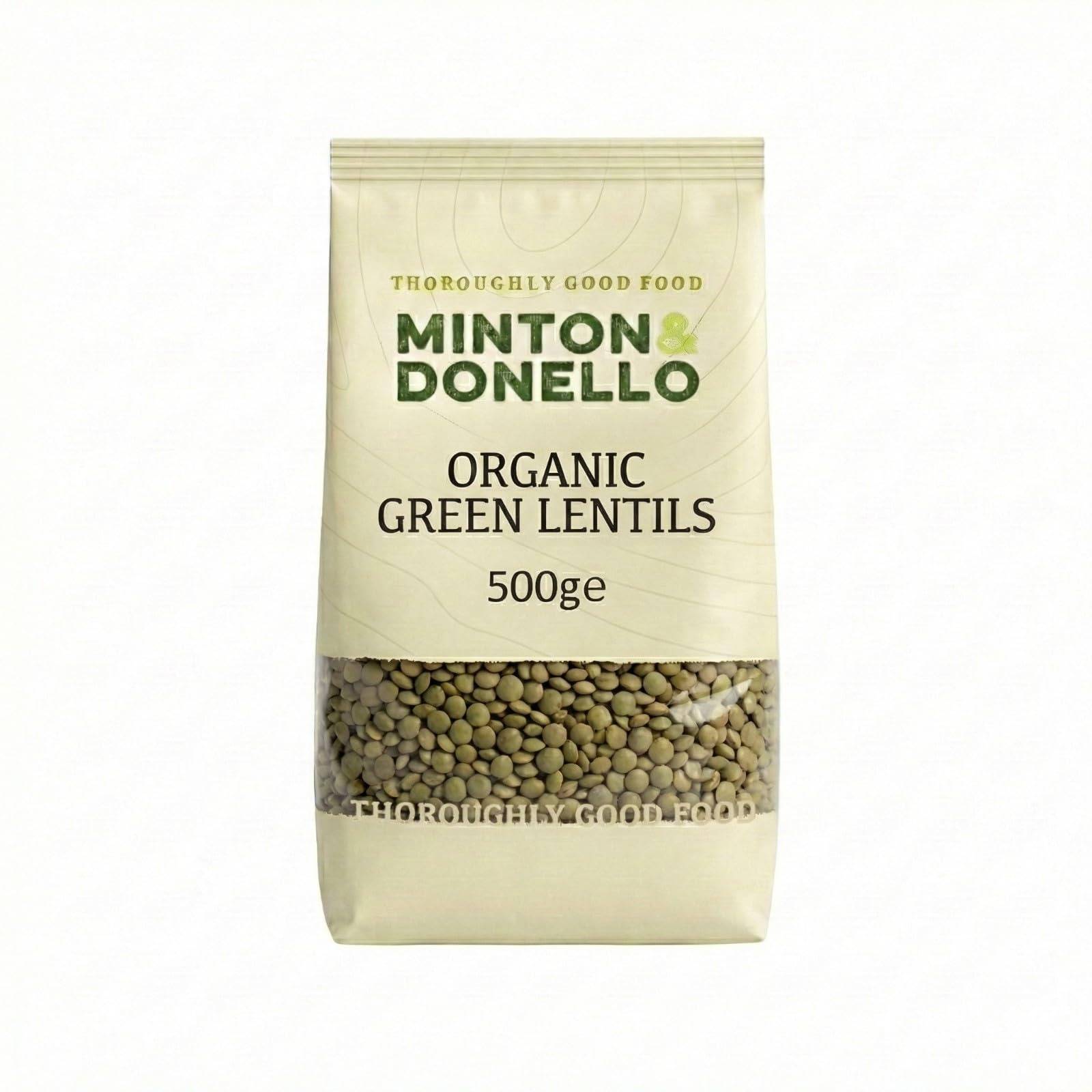 Minton & Donello Organic Green Lentils 500g - High Protein & High Fibre, Plant Based, Wholefood Pulse For Soups, Stews, Salads, Curries, Dahl & Batch Cooking Meal Prep